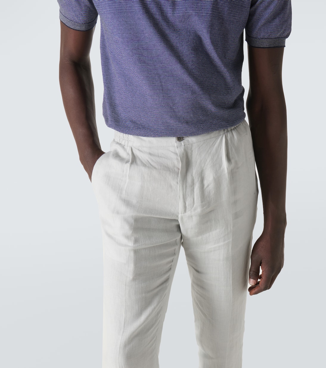 Pantalones rectos de lino | Kiton