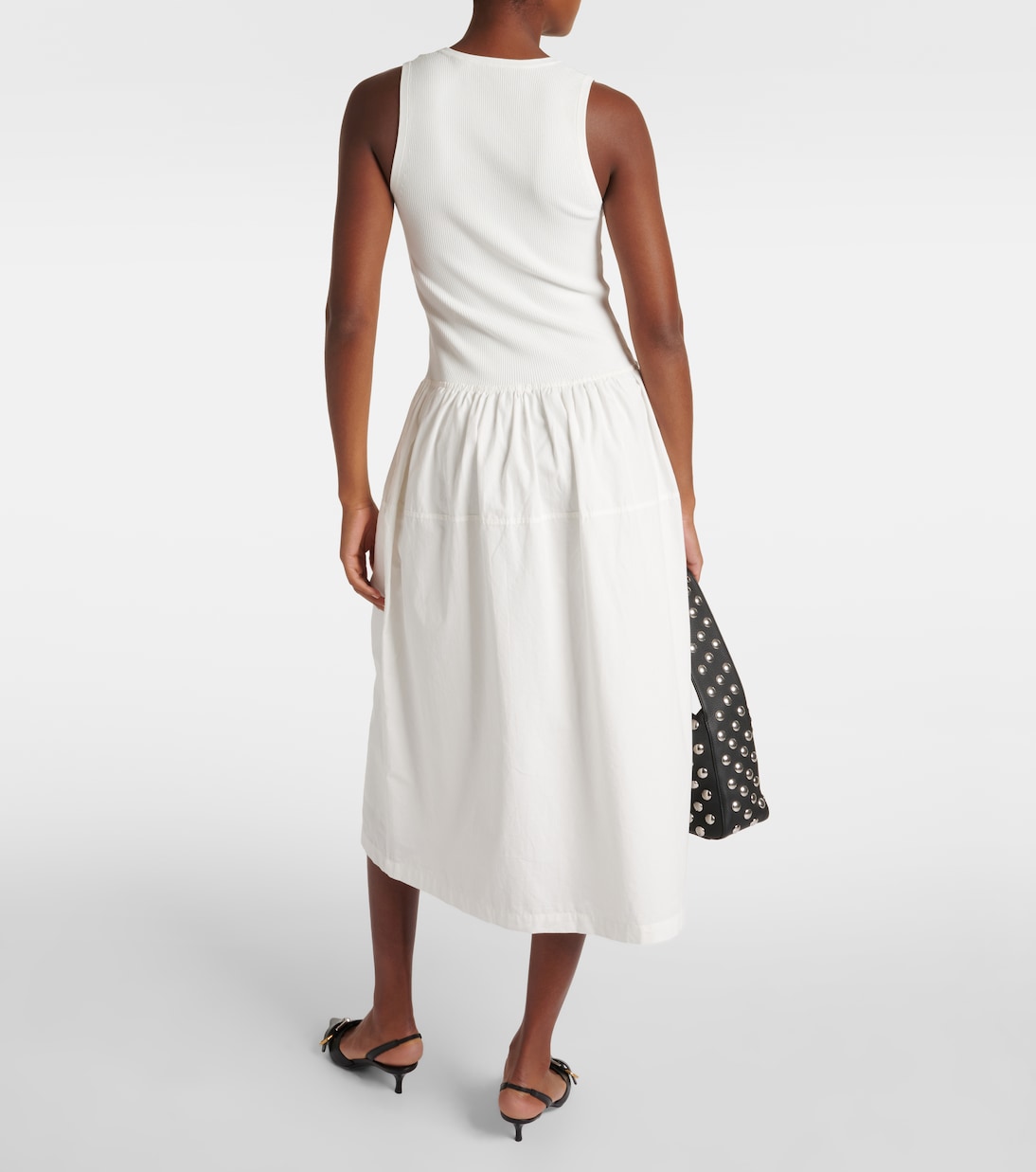 White Label - Abito midi Malia in popeline | Proenza Schouler