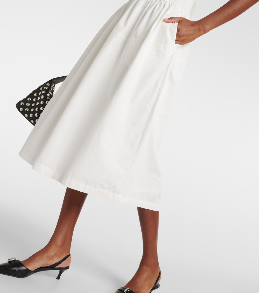 White Label - Abito midi Malia in popeline | Proenza Schouler