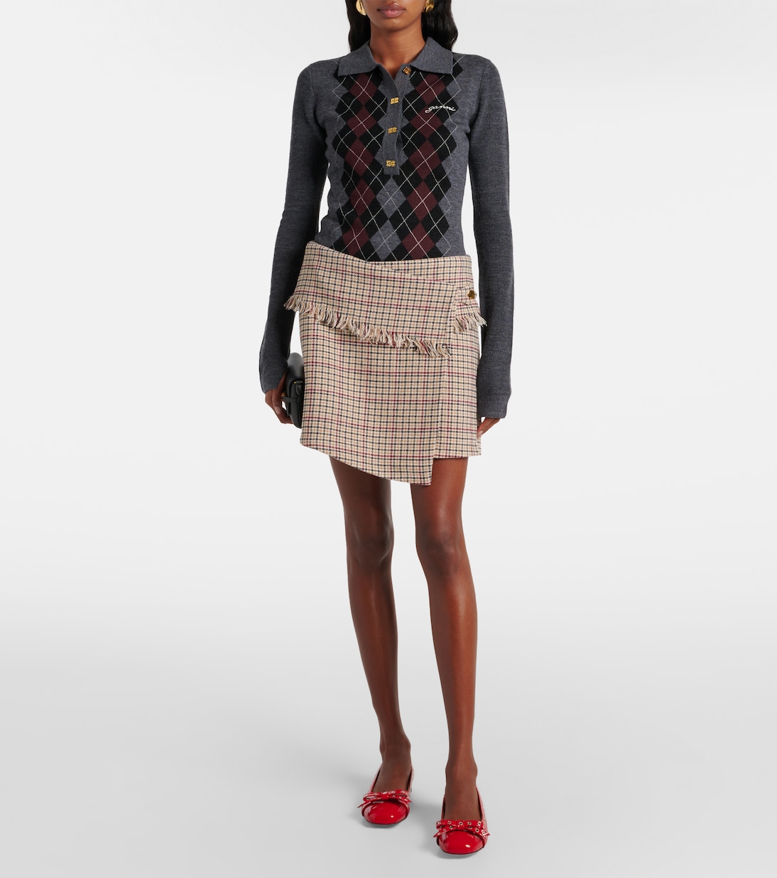 Ballerine in similpelle con fiocco | Ganni