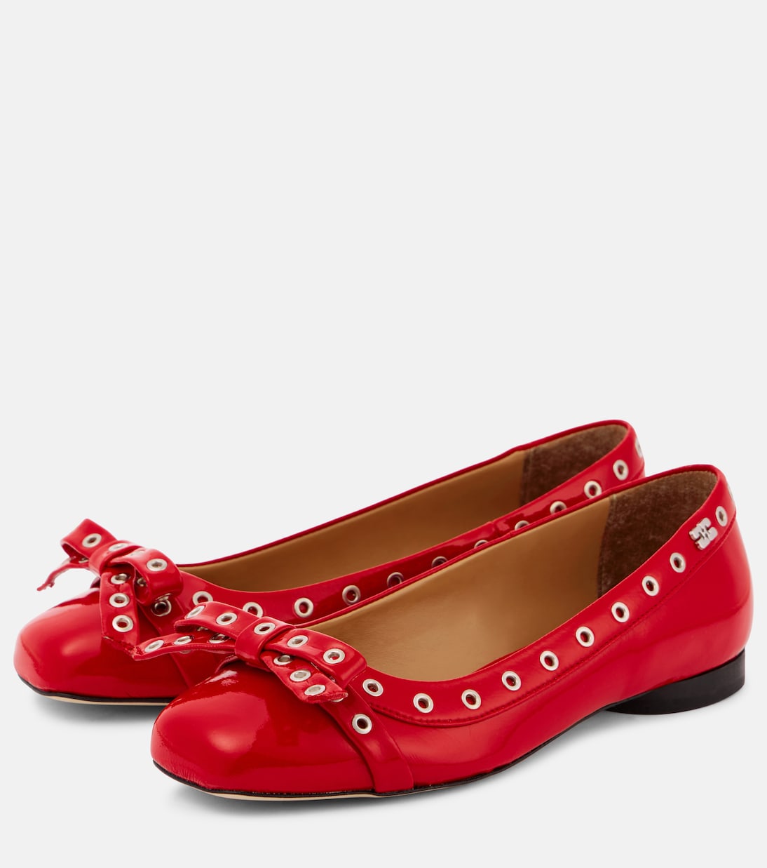 Ballerine in similpelle con fiocco | Ganni