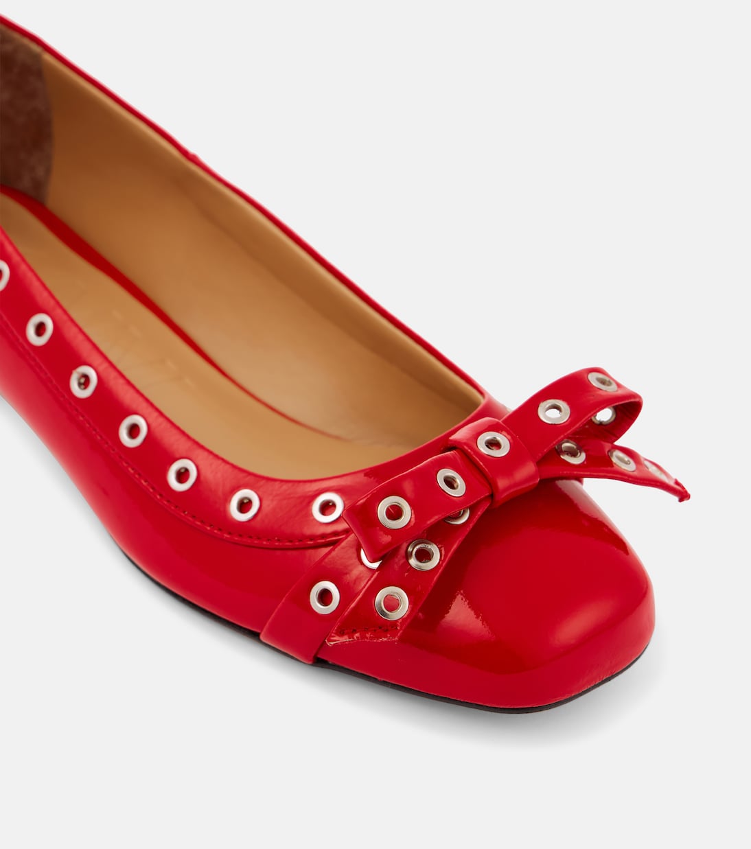 Ballerine in similpelle con fiocco | Ganni