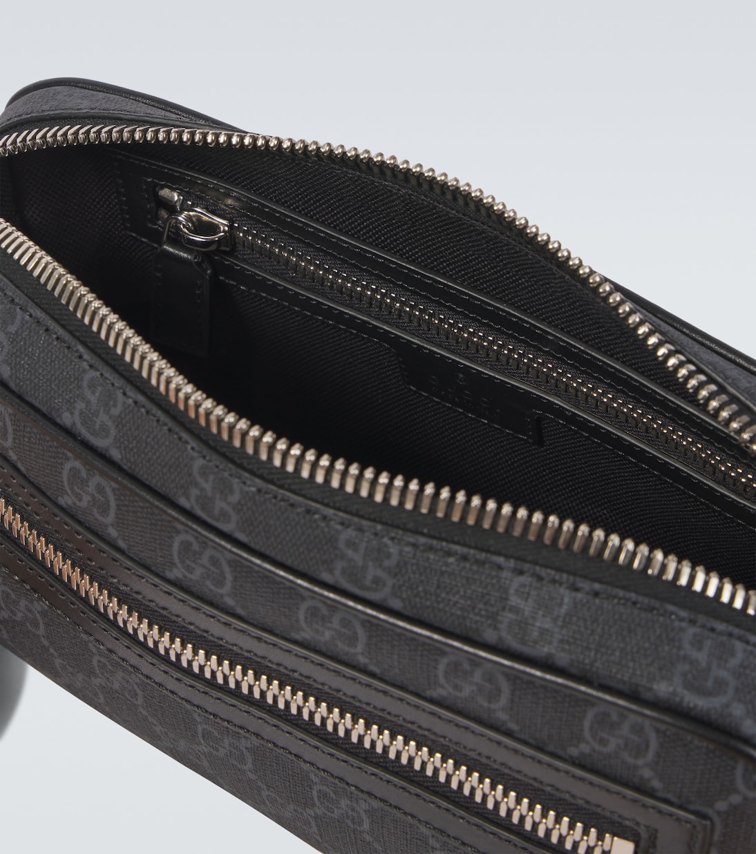 Web Stripe GG Canvas leather-trimmed belt bag | Gucci