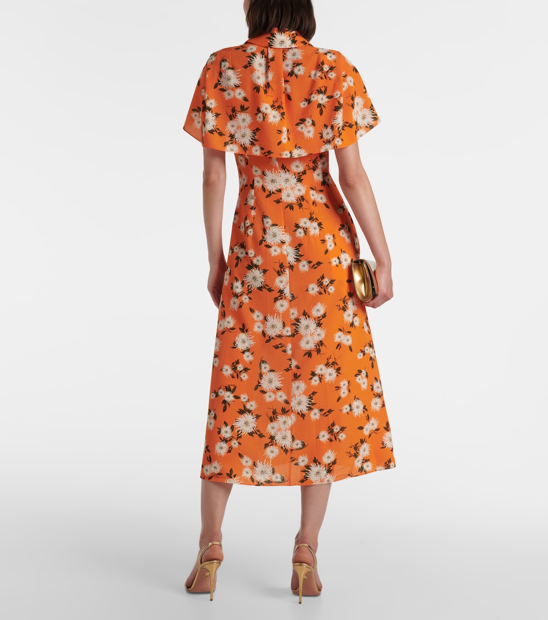 Robe chemise Florencia en crêpe à fleurs | Emilia Wickstead