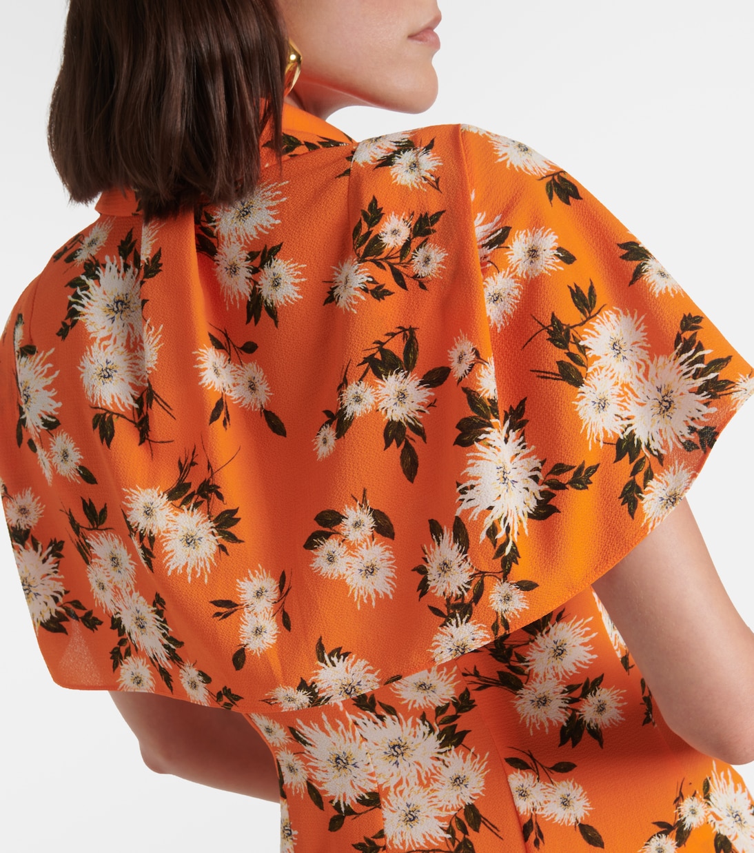Robe chemise Florencia en crêpe à fleurs | Emilia Wickstead