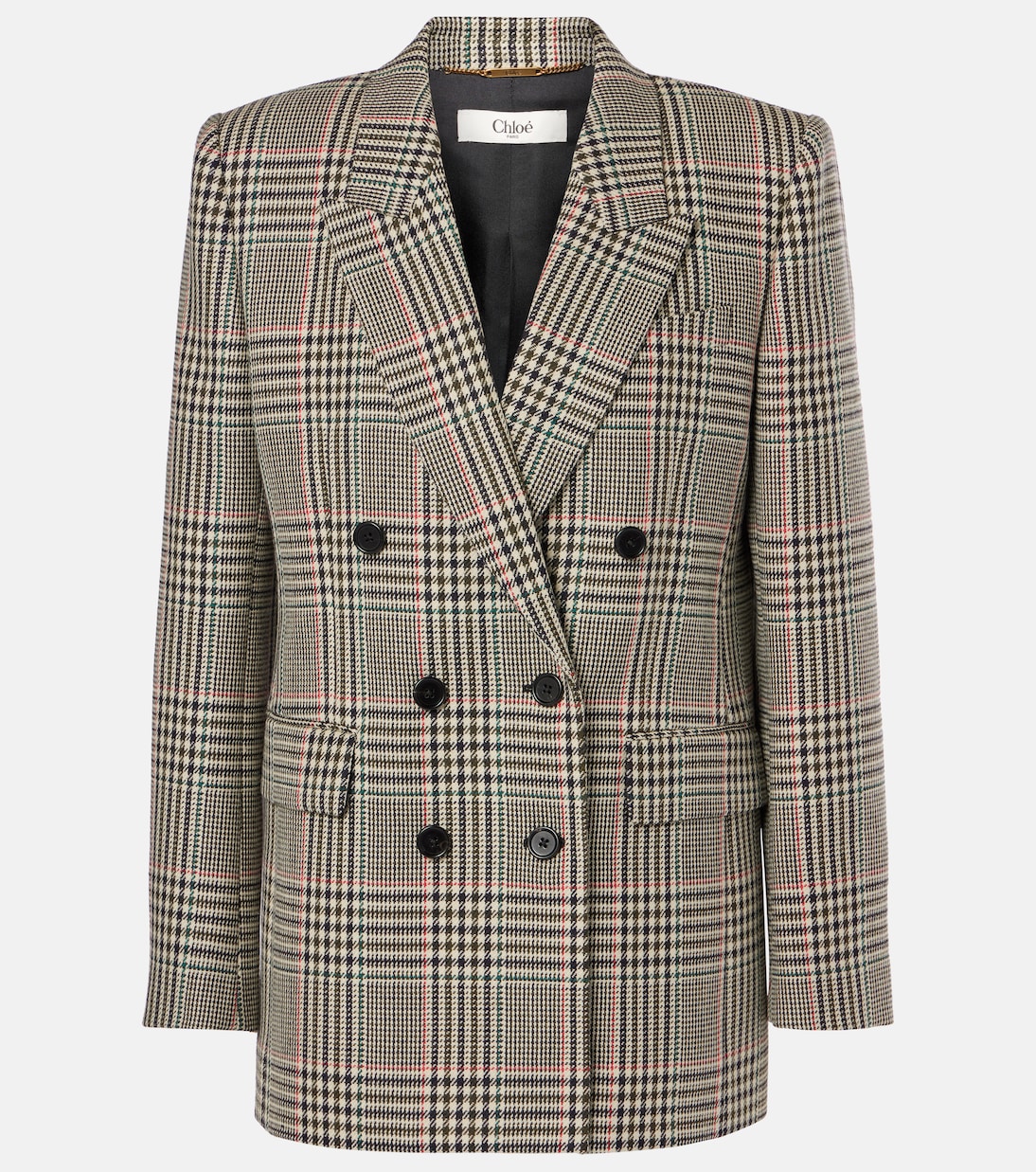 Double-breasted checked wool blazer | Chloé