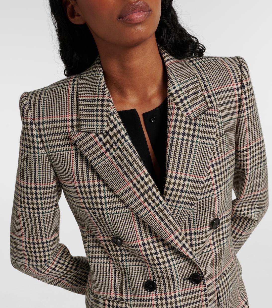 Double-breasted checked wool blazer | Chloé
