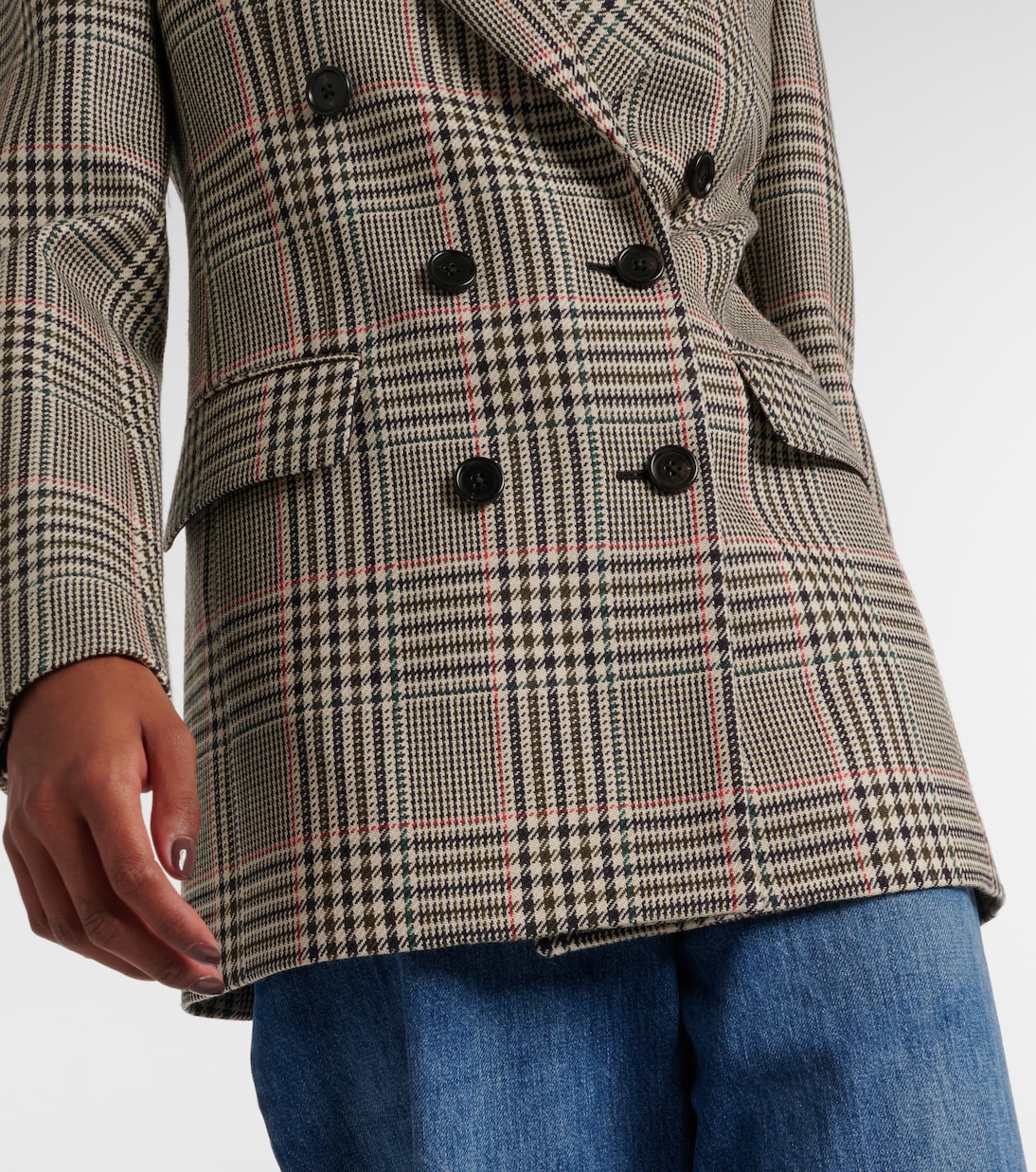 Double-breasted checked wool blazer | Chloé