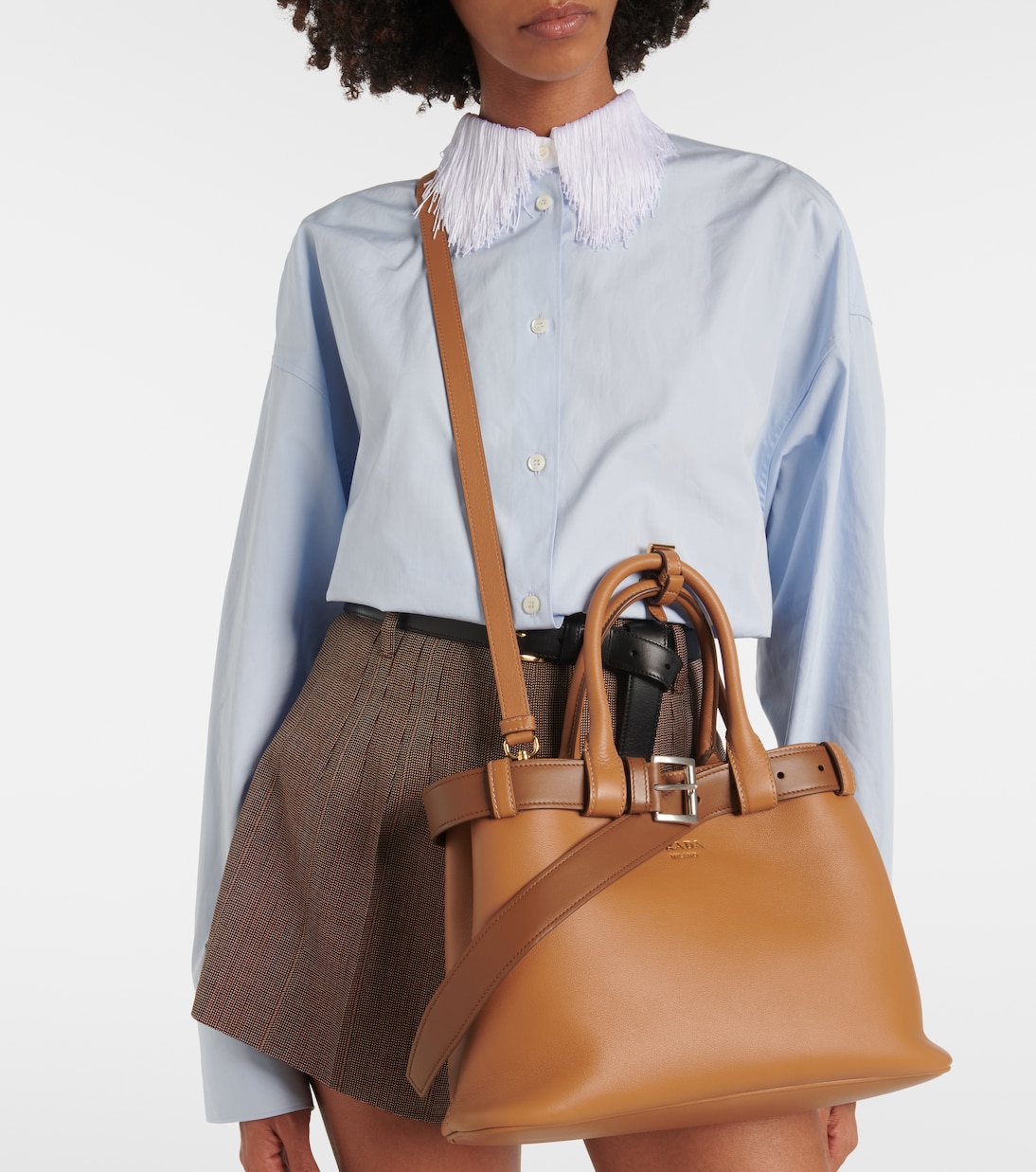 Sac Prada Buckle Medium en cuir | Prada