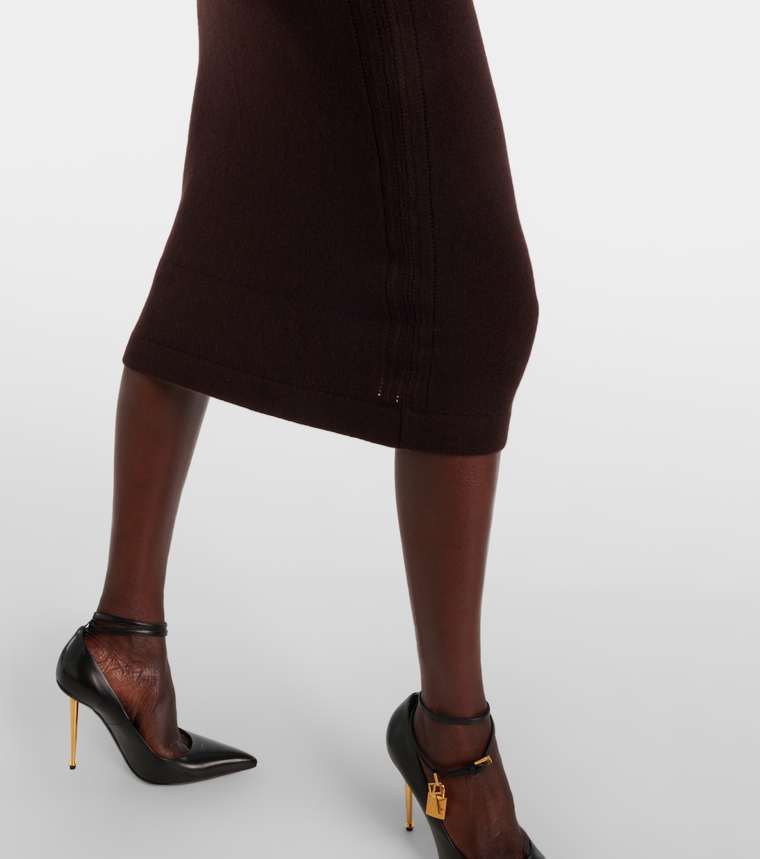 Robe midi à col roulé en cachemire | Tom Ford