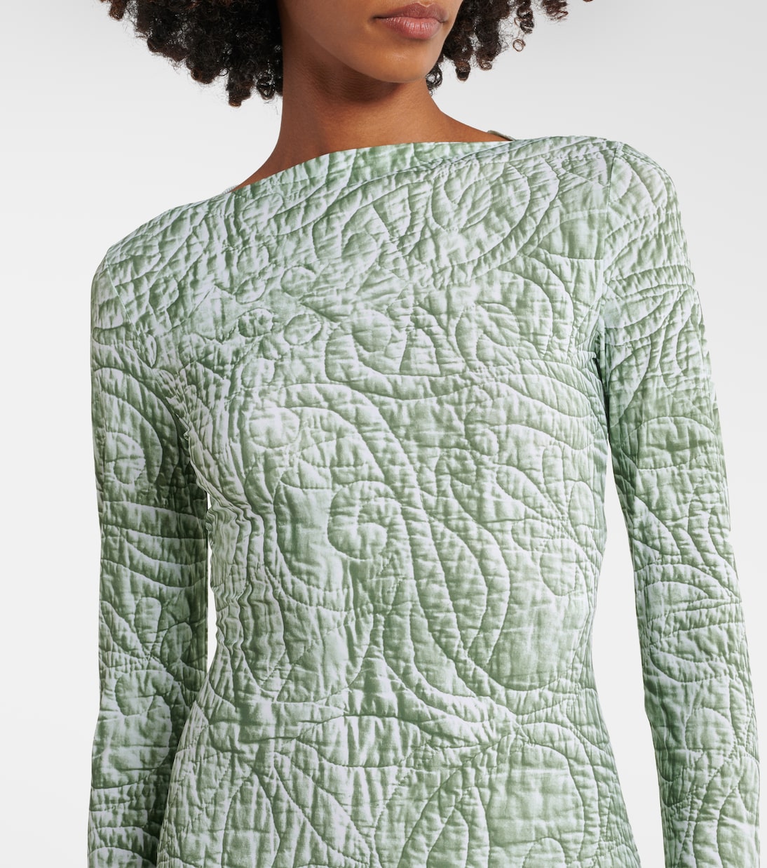 Abito midi in jersey con stampa | MM6 Maison Margiela
