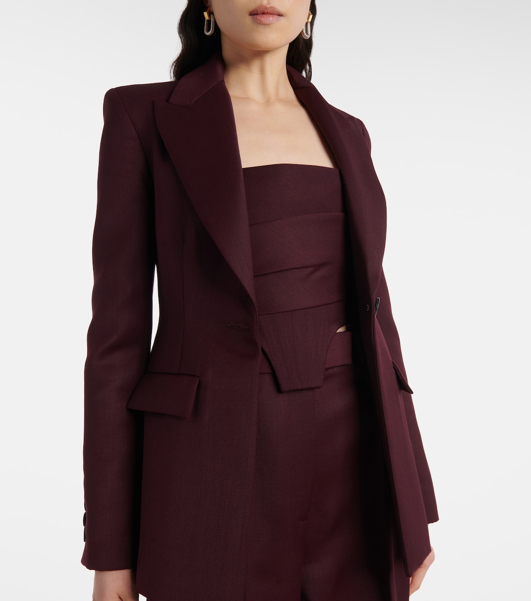 Blazer de botonadura simple | Alex Perry