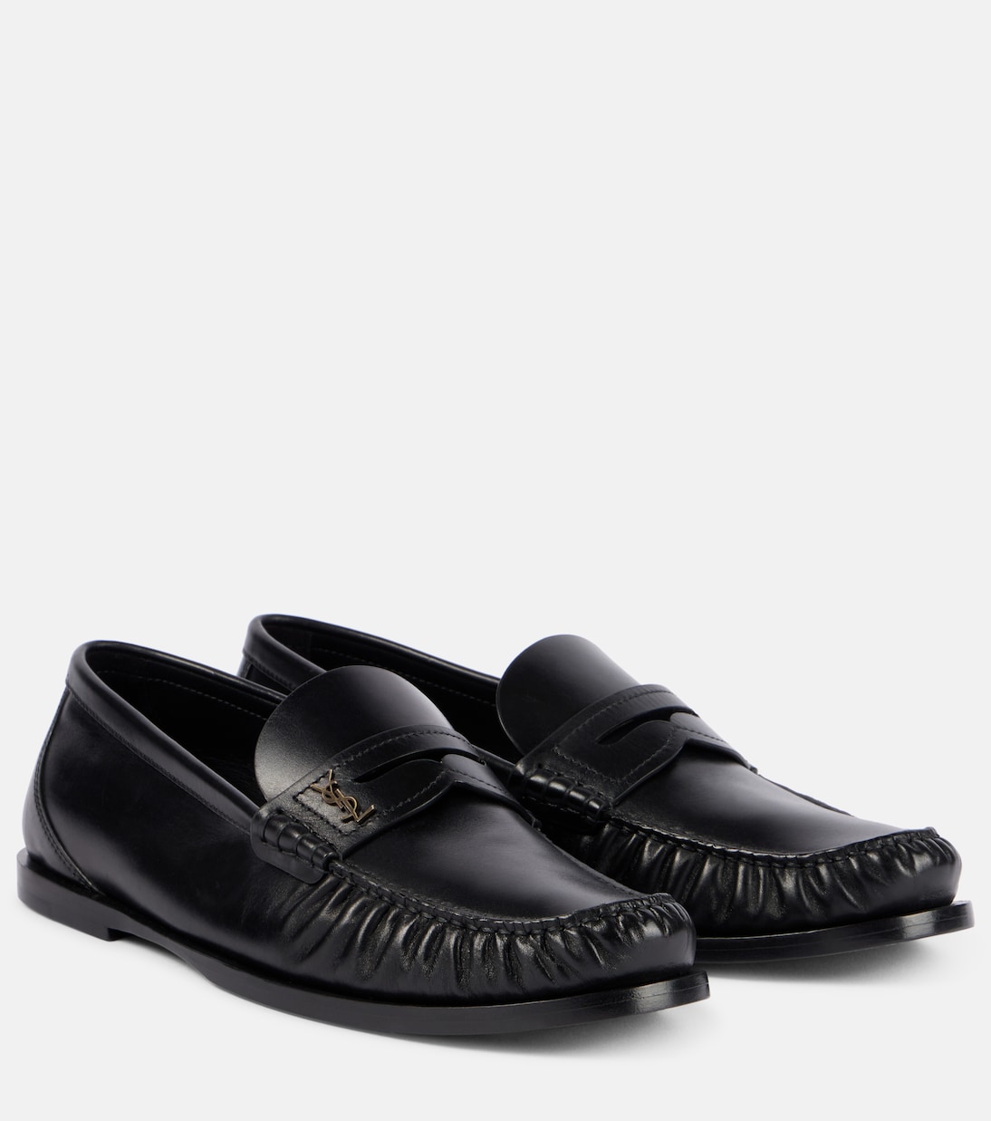 Scarpe in pelle Saint Laurent stile penny loafer per giovani alla moda