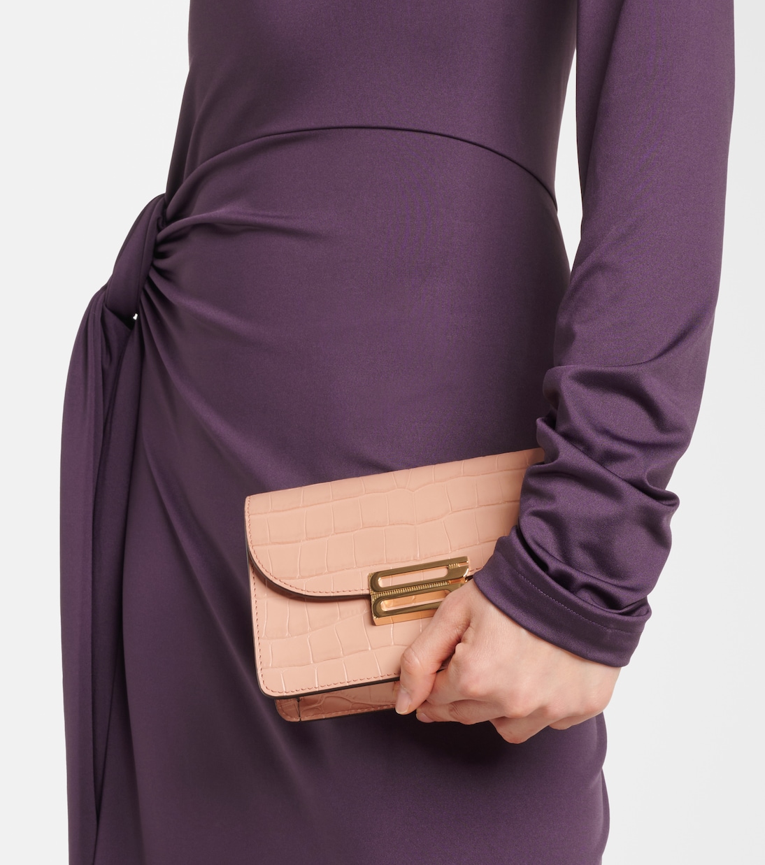 Pochette Dorian Nano en cuir embossé | Victoria Beckham
