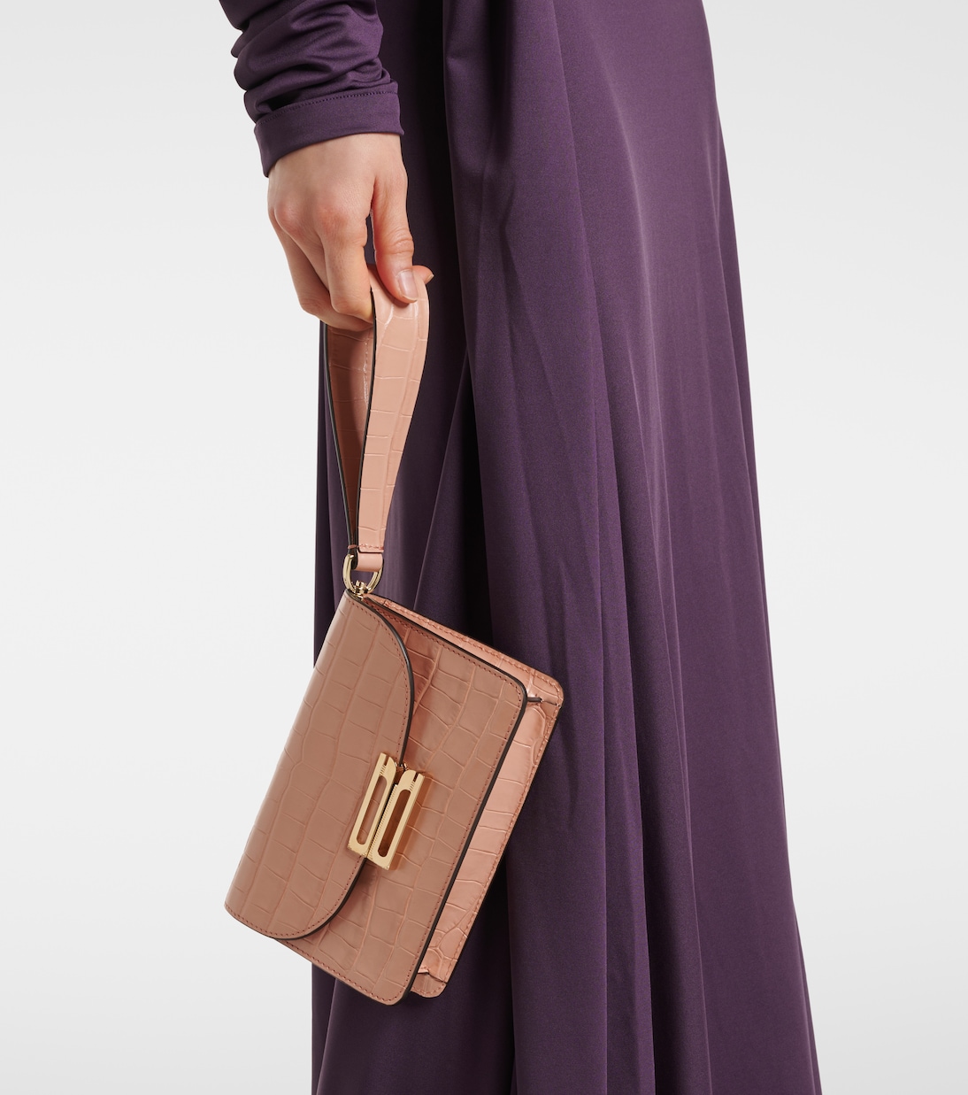Pochette Dorian Nano en cuir embossé | Victoria Beckham