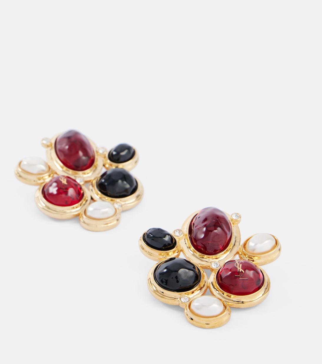 Boucles d’oreilles clip Cassandre à ornements | Saint Laurent