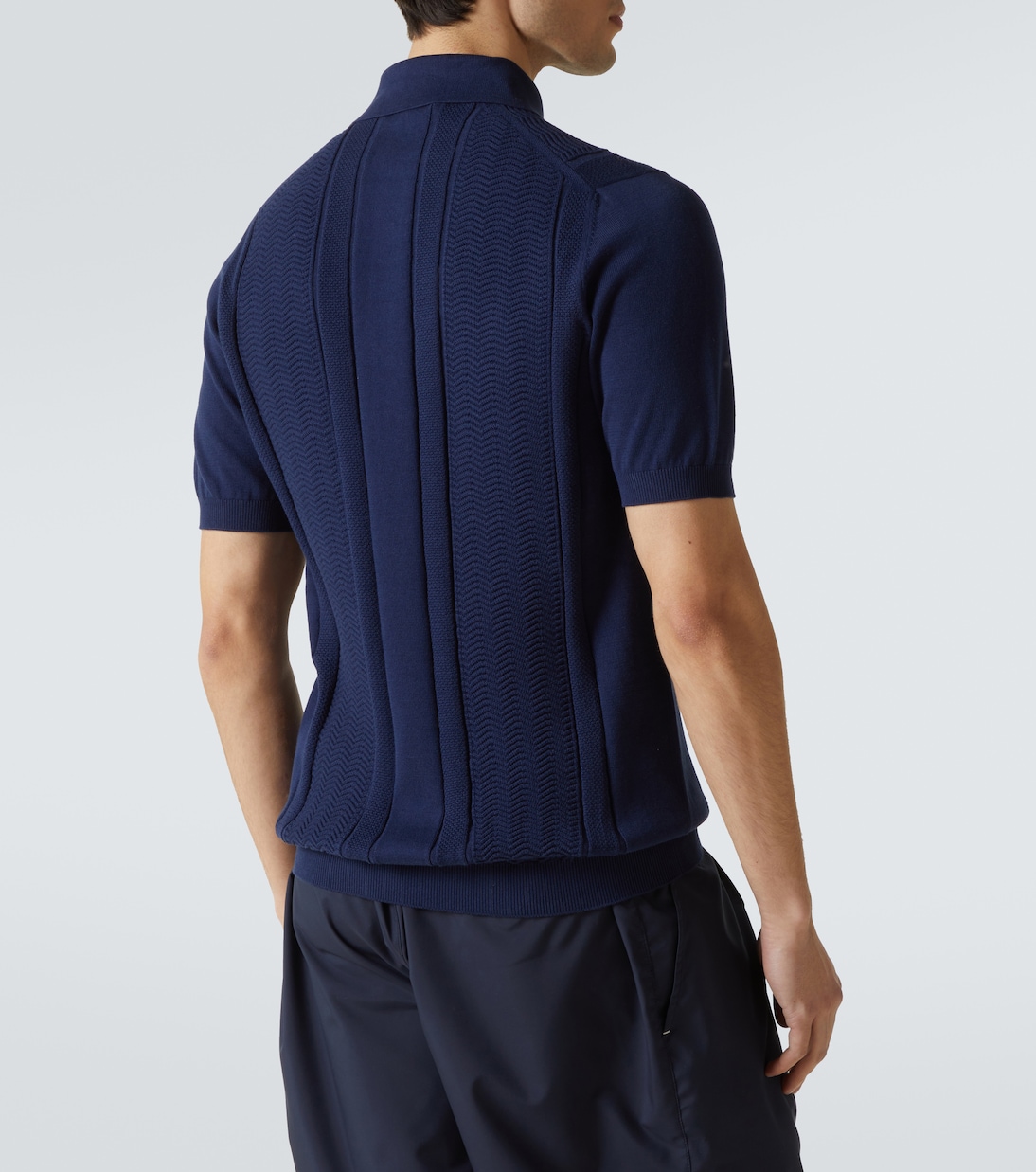 Polo in jacquard di cotone | Brunello Cucinelli
