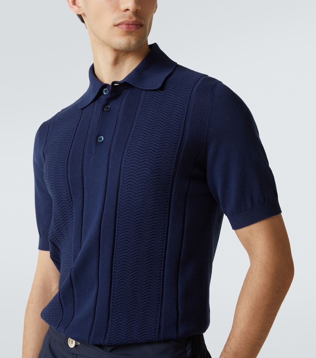 Polo in jacquard di cotone | Brunello Cucinelli
