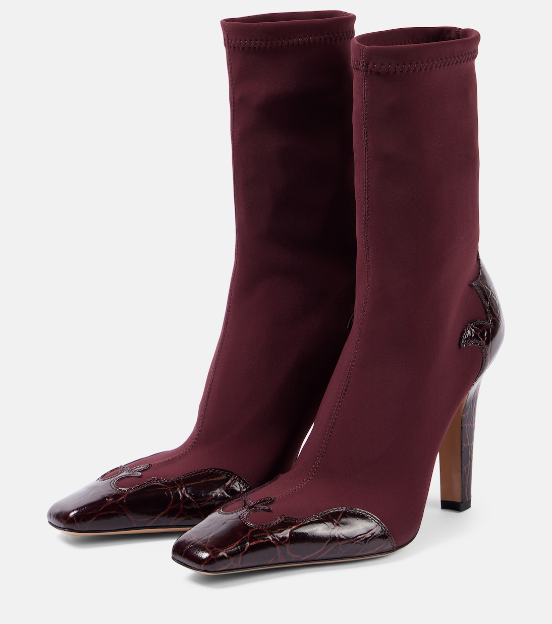 Belle 100 leather-trimmed cowboy boots | Paris Texas
