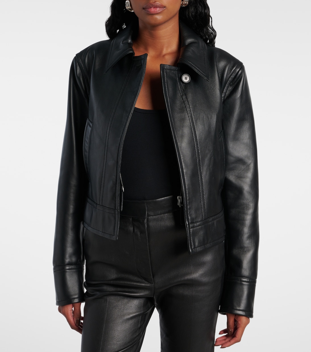 Cropped-Lederjacke Caron | Joseph