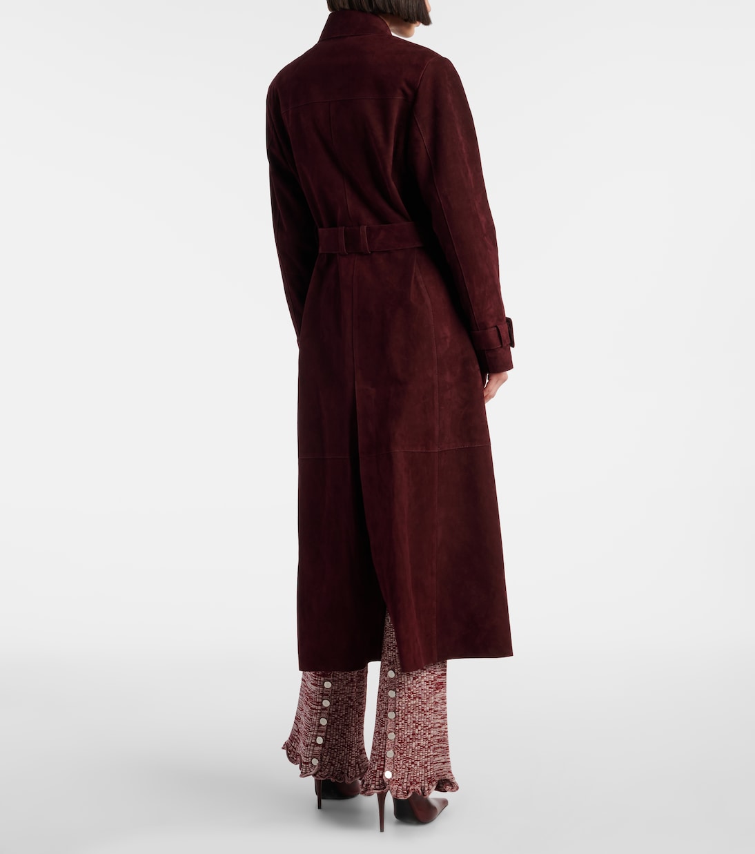 Trench-coat Tate en daim | Nour Hammour