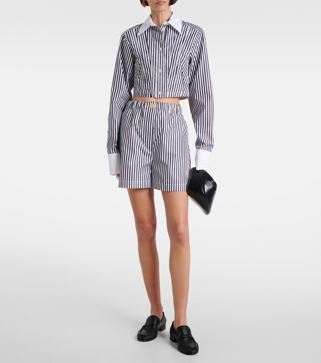Camicia cropped in popeline di cotone | Sportmax