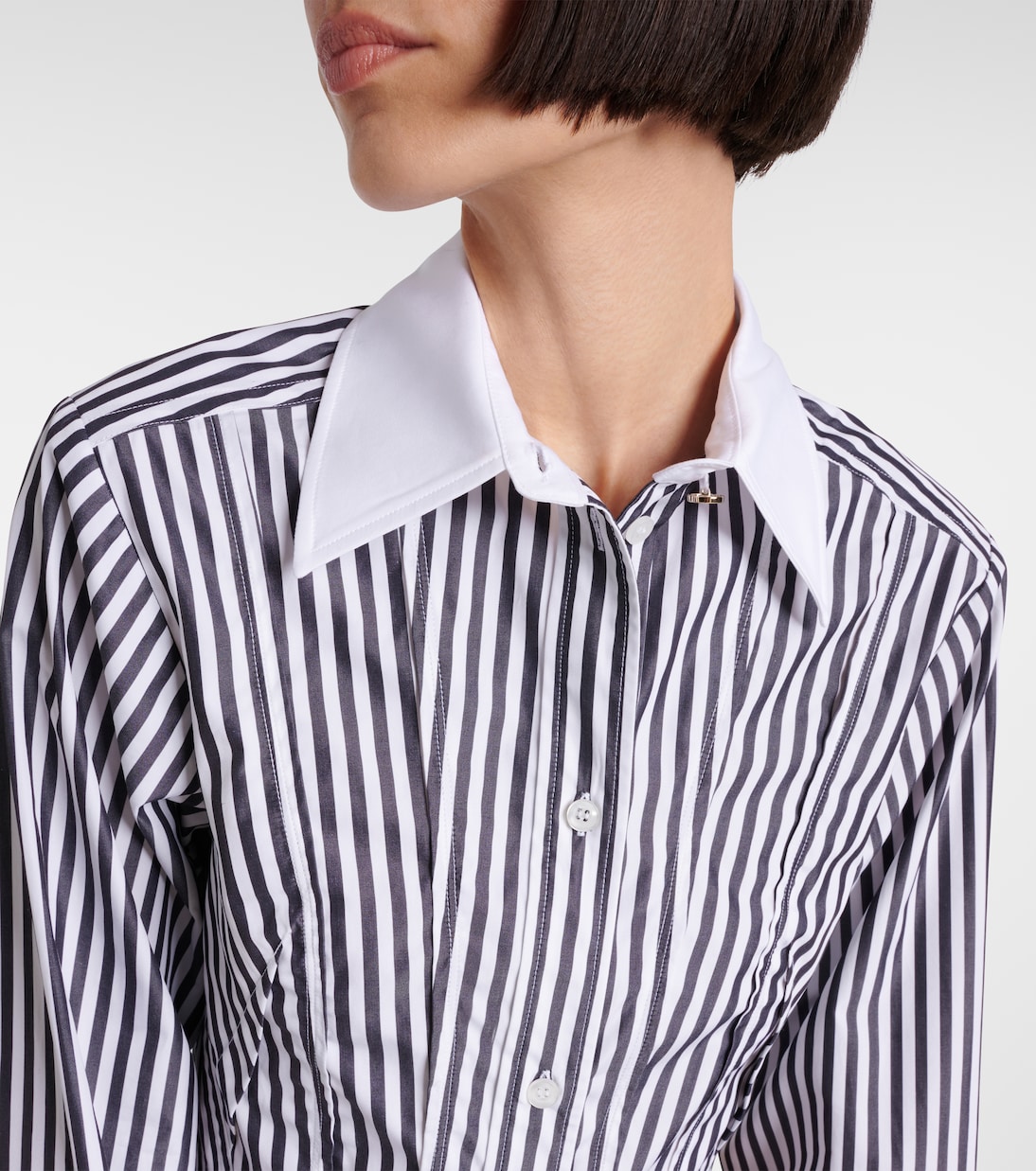 Camicia cropped in popeline di cotone | Sportmax