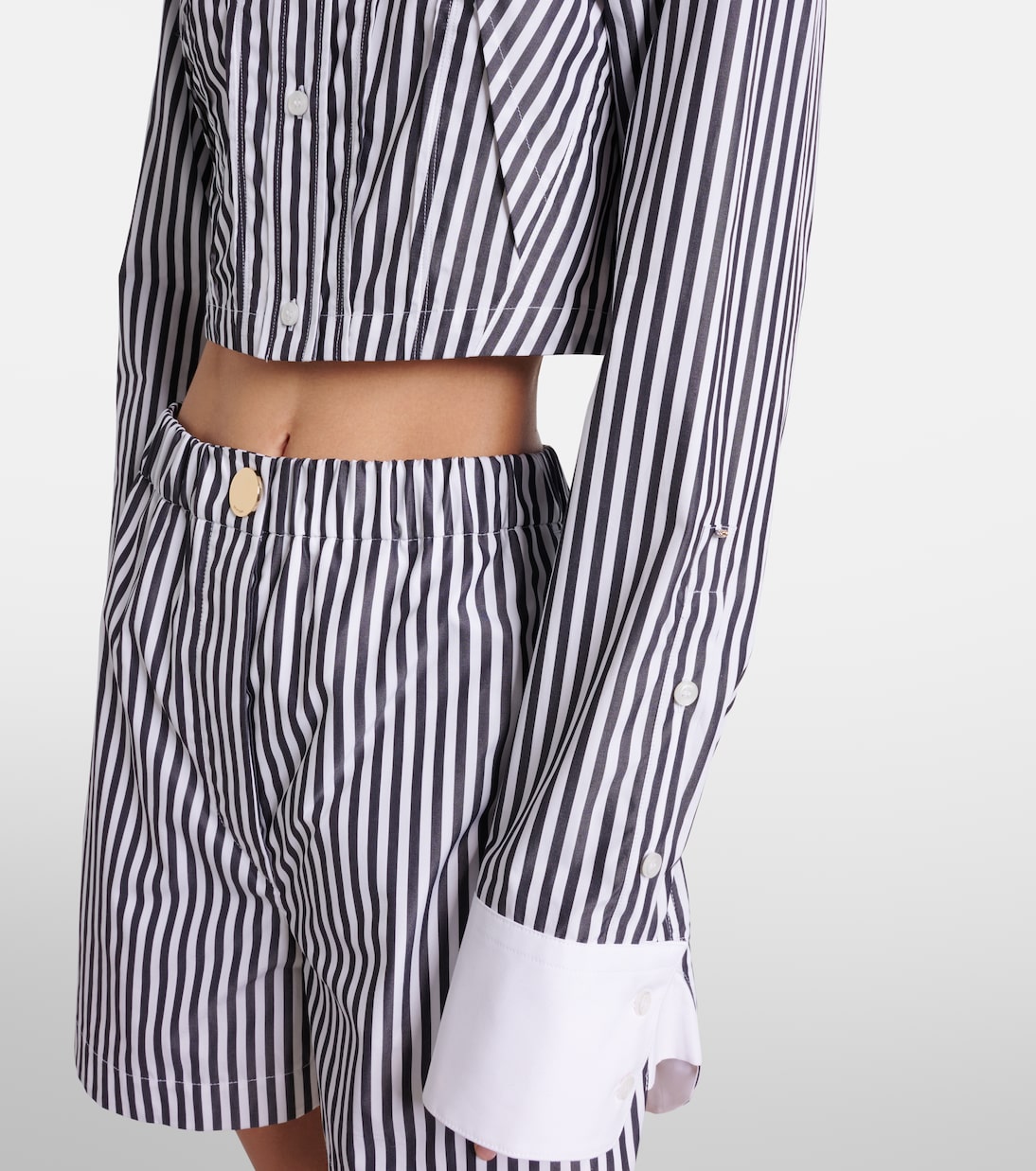 Camicia cropped in popeline di cotone | Sportmax