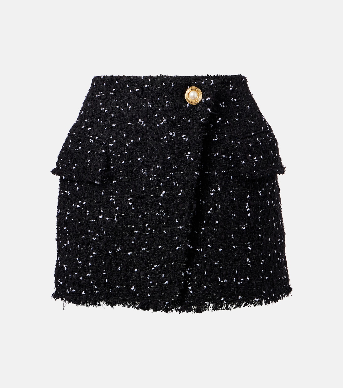 Mini-jupe en tweed à pois | Balmain