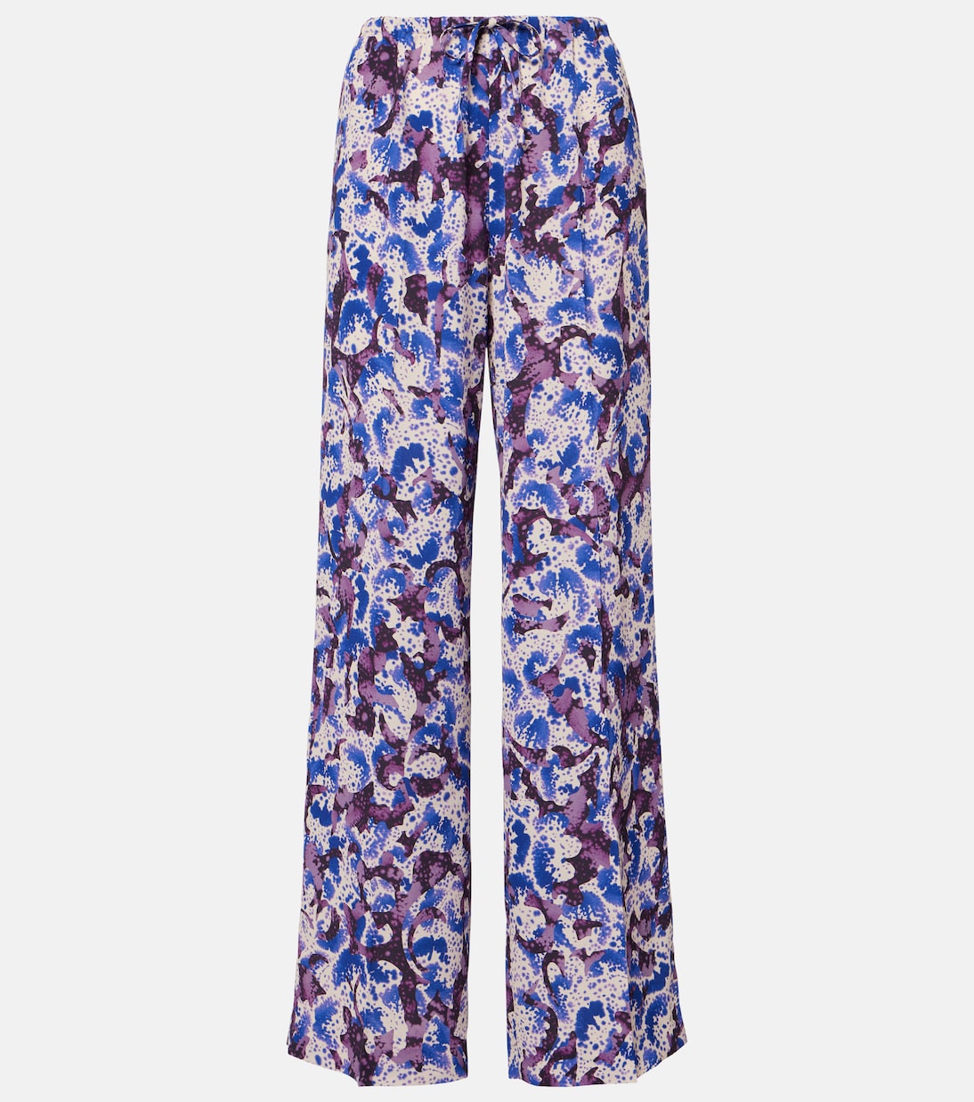 Pantaloni regular in crêpe a vita media | Dries Van Noten