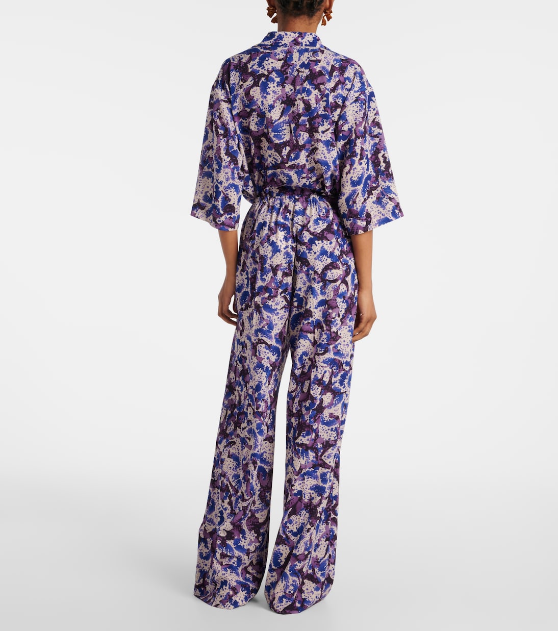 Pantaloni regular in crêpe a vita media | Dries Van Noten