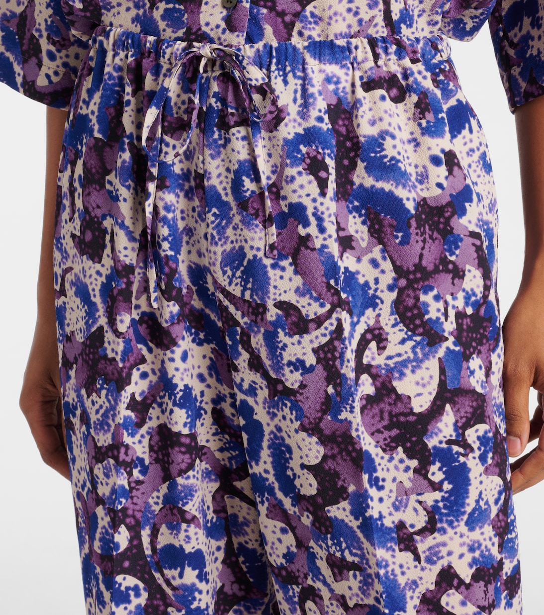 Pantaloni regular in crêpe a vita media | Dries Van Noten