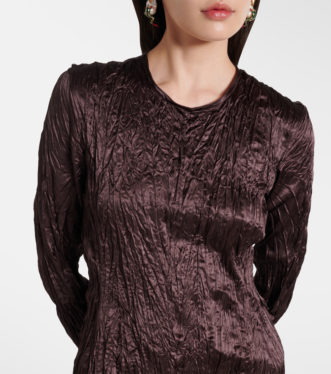 Abito midi in raso | Bottega Veneta
