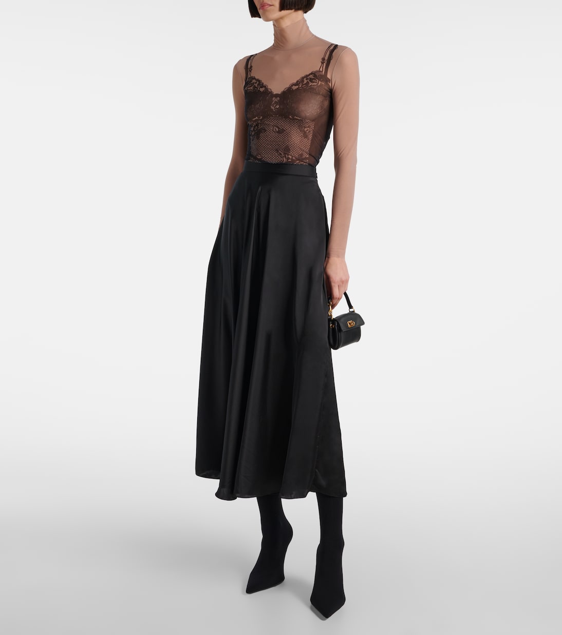 Top aus Mesh mit Spitze | Balenciaga