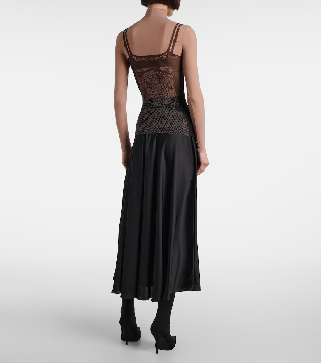 Top aus Mesh mit Spitze | Balenciaga