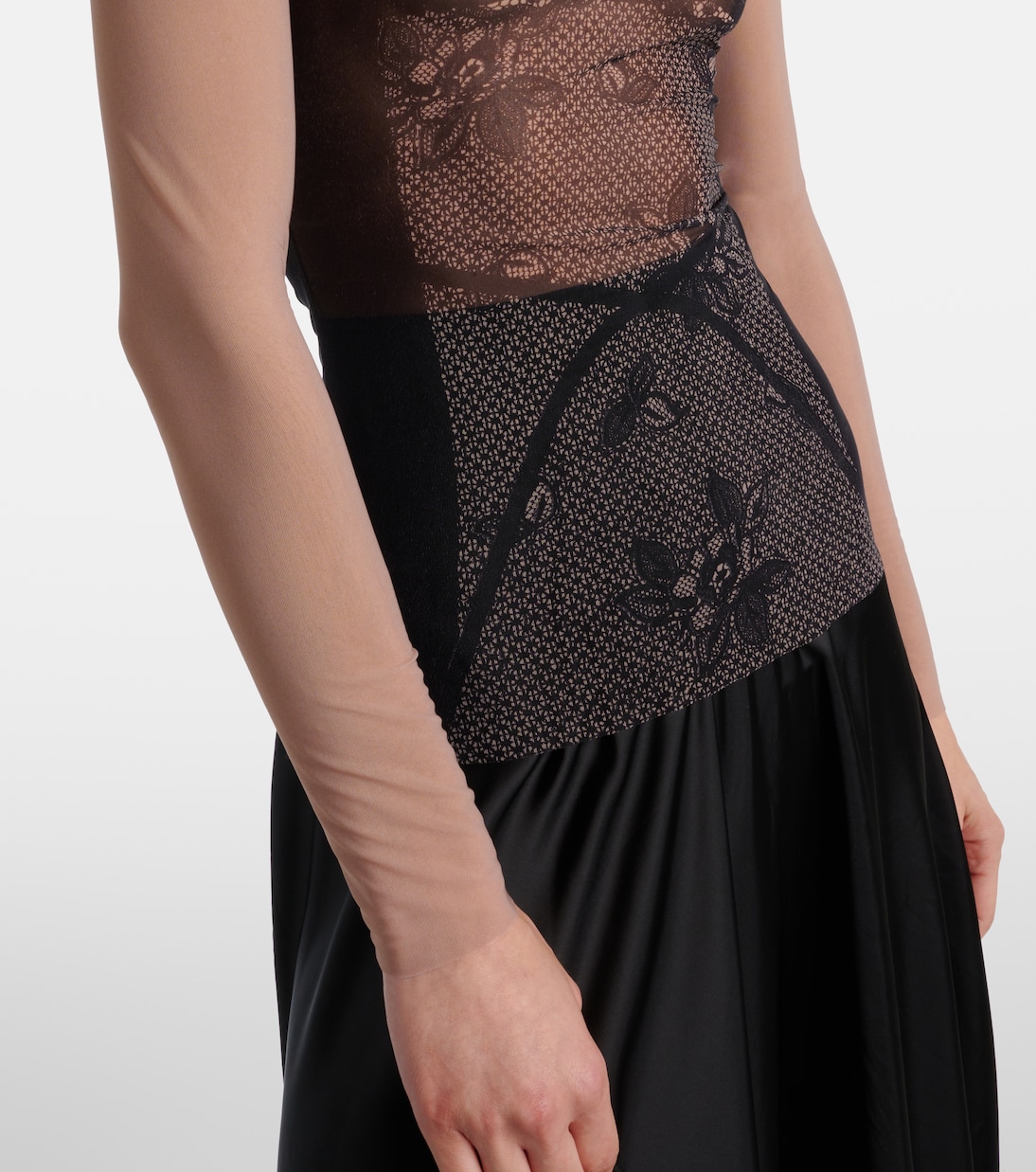 Top aus Mesh mit Spitze | Balenciaga