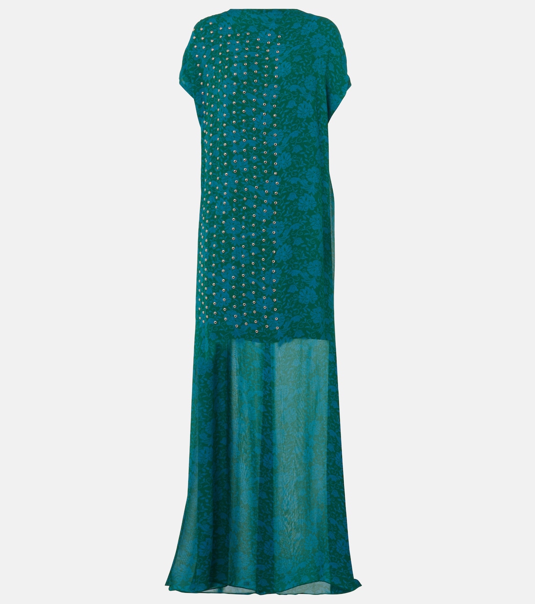 Maxikleid aus Seide mit Kristallen | Dries Van Noten
