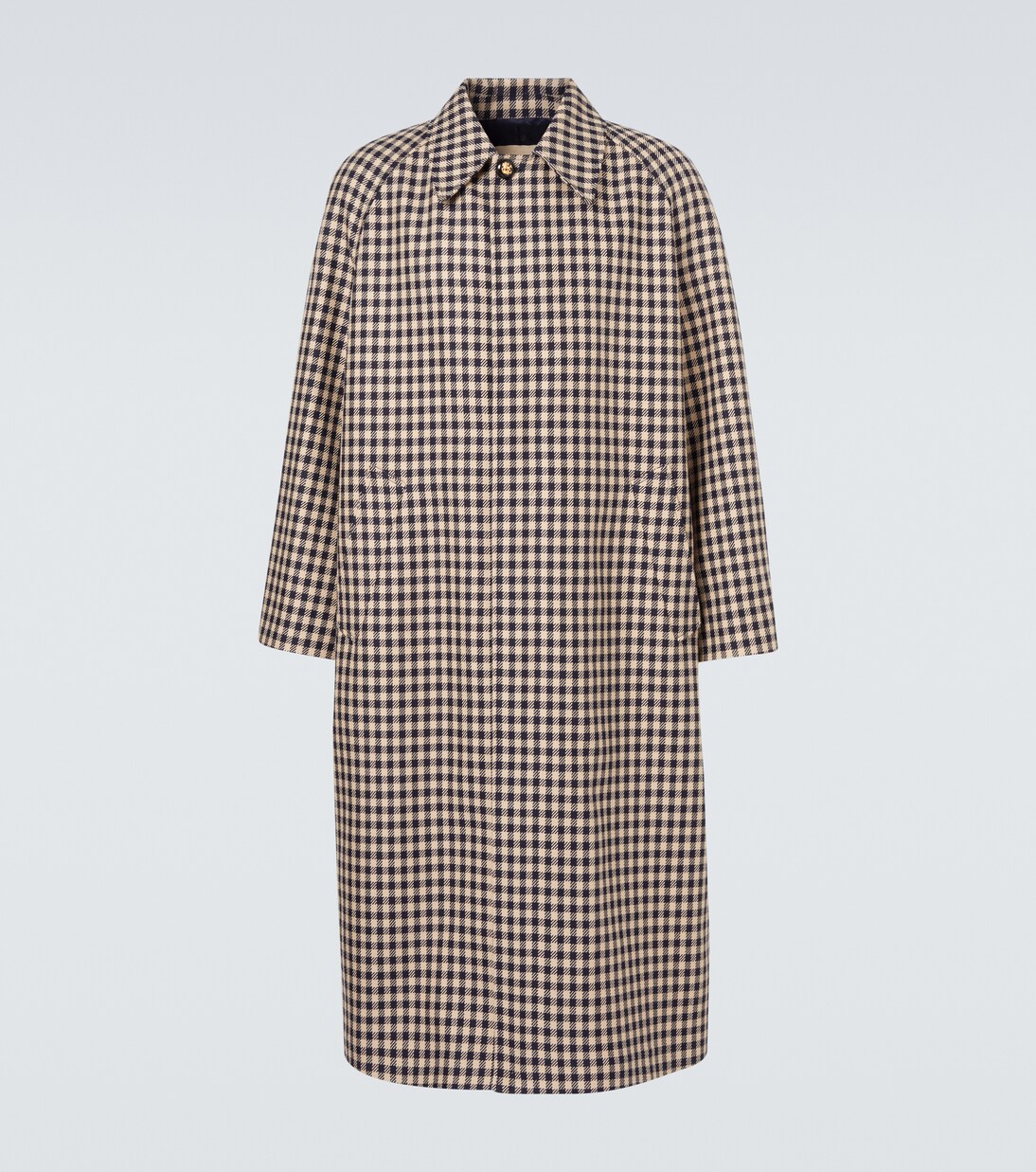 Gingham cotton and wool coat | Valentino
