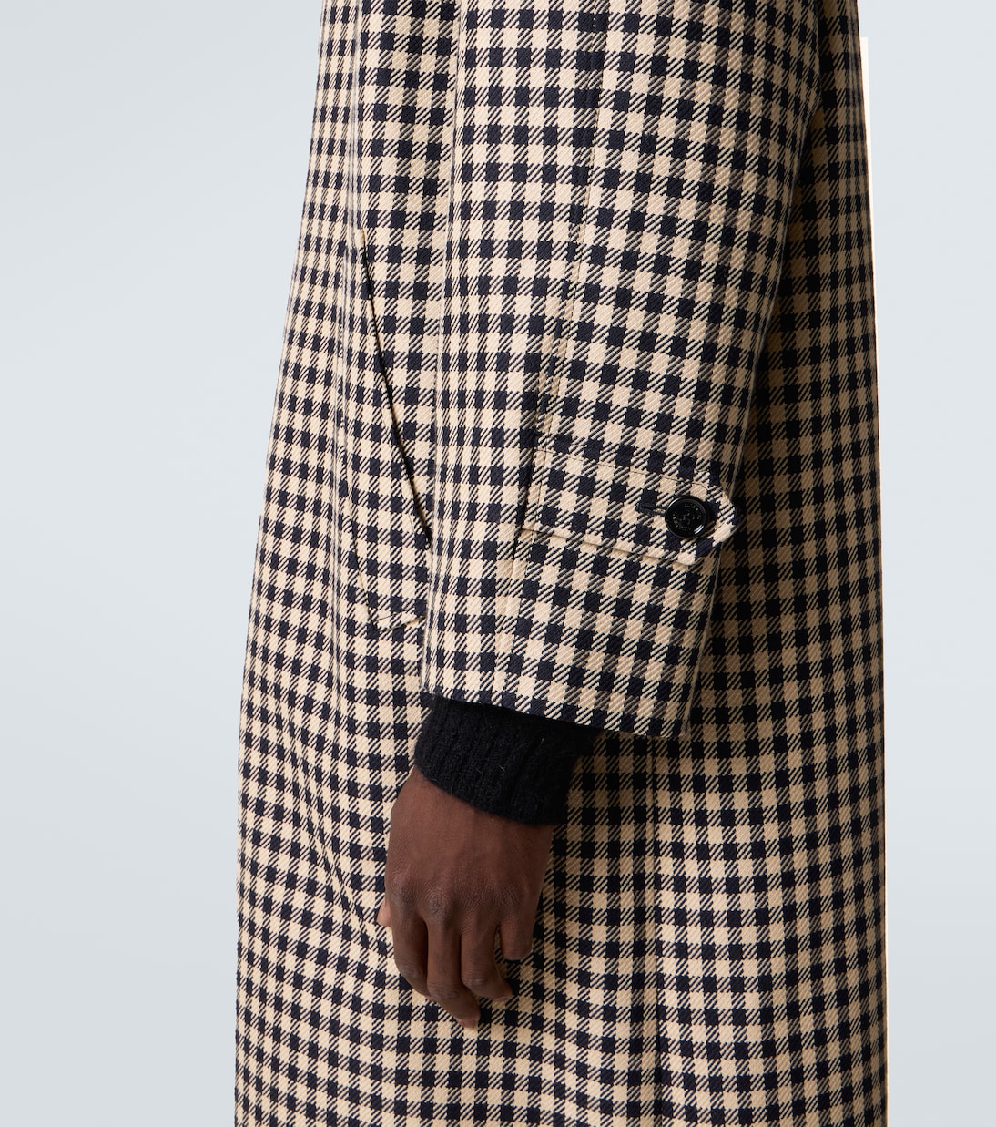 Gingham cotton and wool coat | Valentino