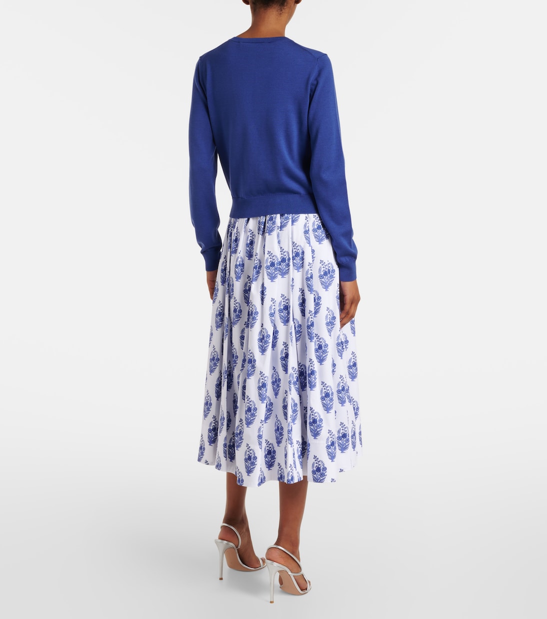 Cardigan in seta e cotone con ricamo | Carolina Herrera