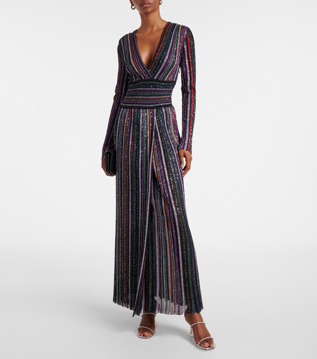 Robe aus Häkelstrick mit Pailletten | Missoni