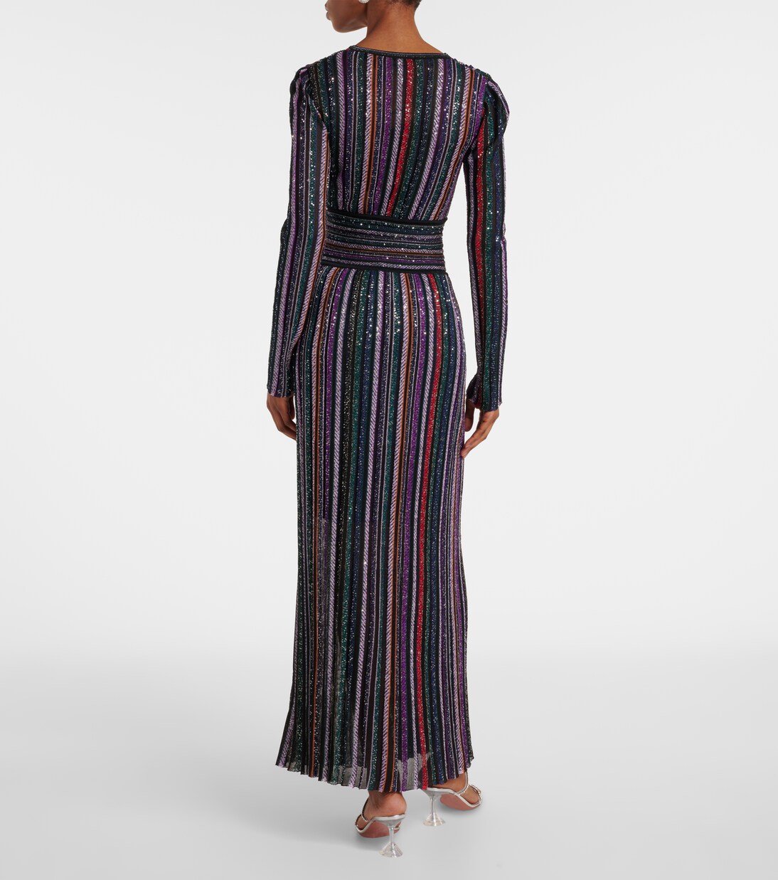 Robe aus Häkelstrick mit Pailletten | Missoni