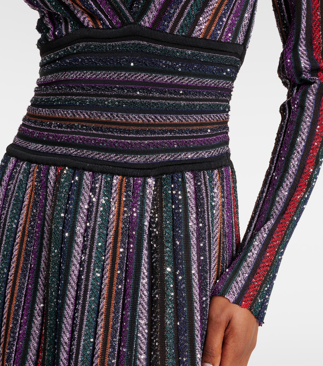 Robe aus Häkelstrick mit Pailletten | Missoni