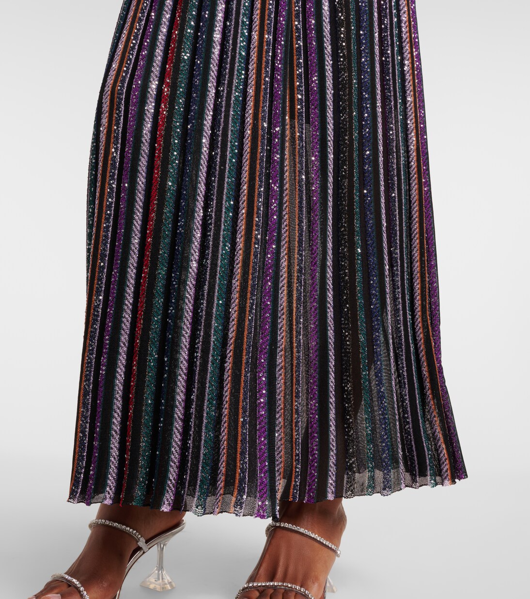 Robe aus Häkelstrick mit Pailletten | Missoni