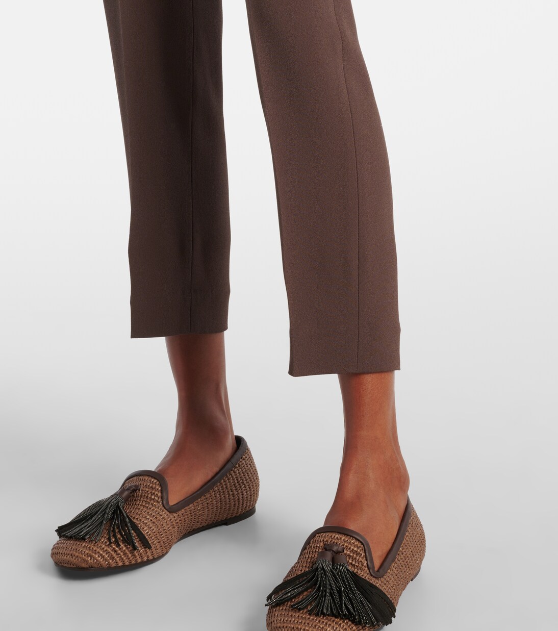 Cropped-Hose aus Crêpe | Brunello Cucinelli