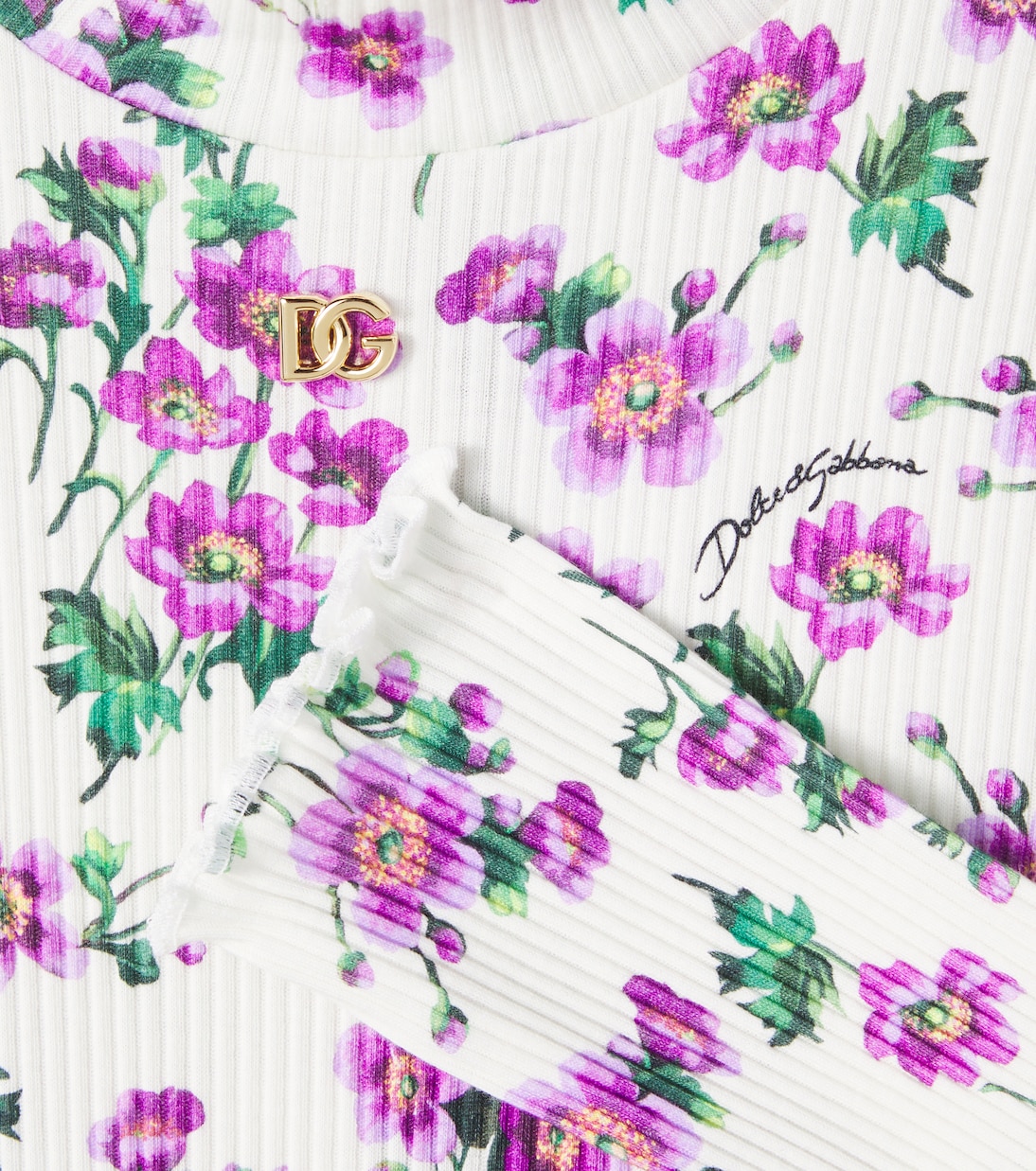Costa floral cotton T-shirt | Dolce&Gabbana Kids