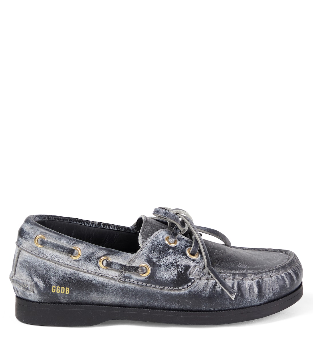 Cruise distressed leather boat shoes | Golden Goose Kids
