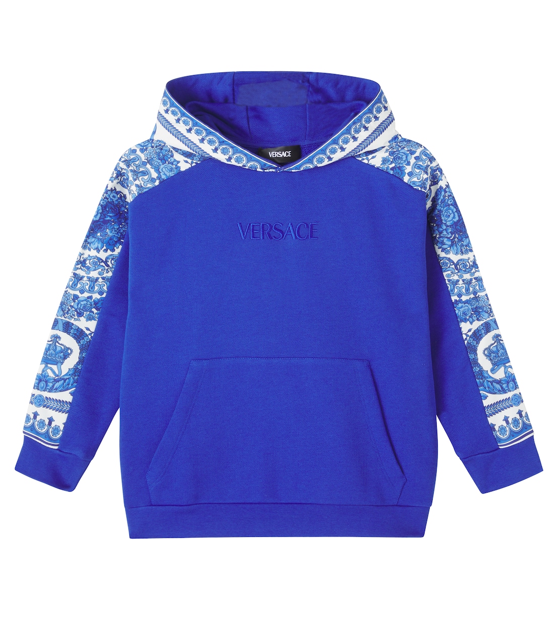 Barocco cotton hoodie | Versace Kids