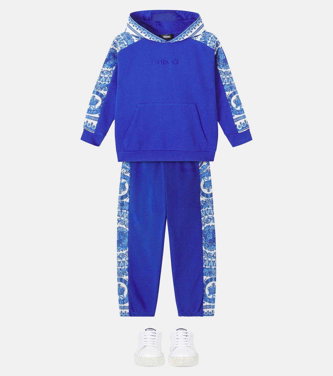 Barocco cotton hoodie | Versace Kids