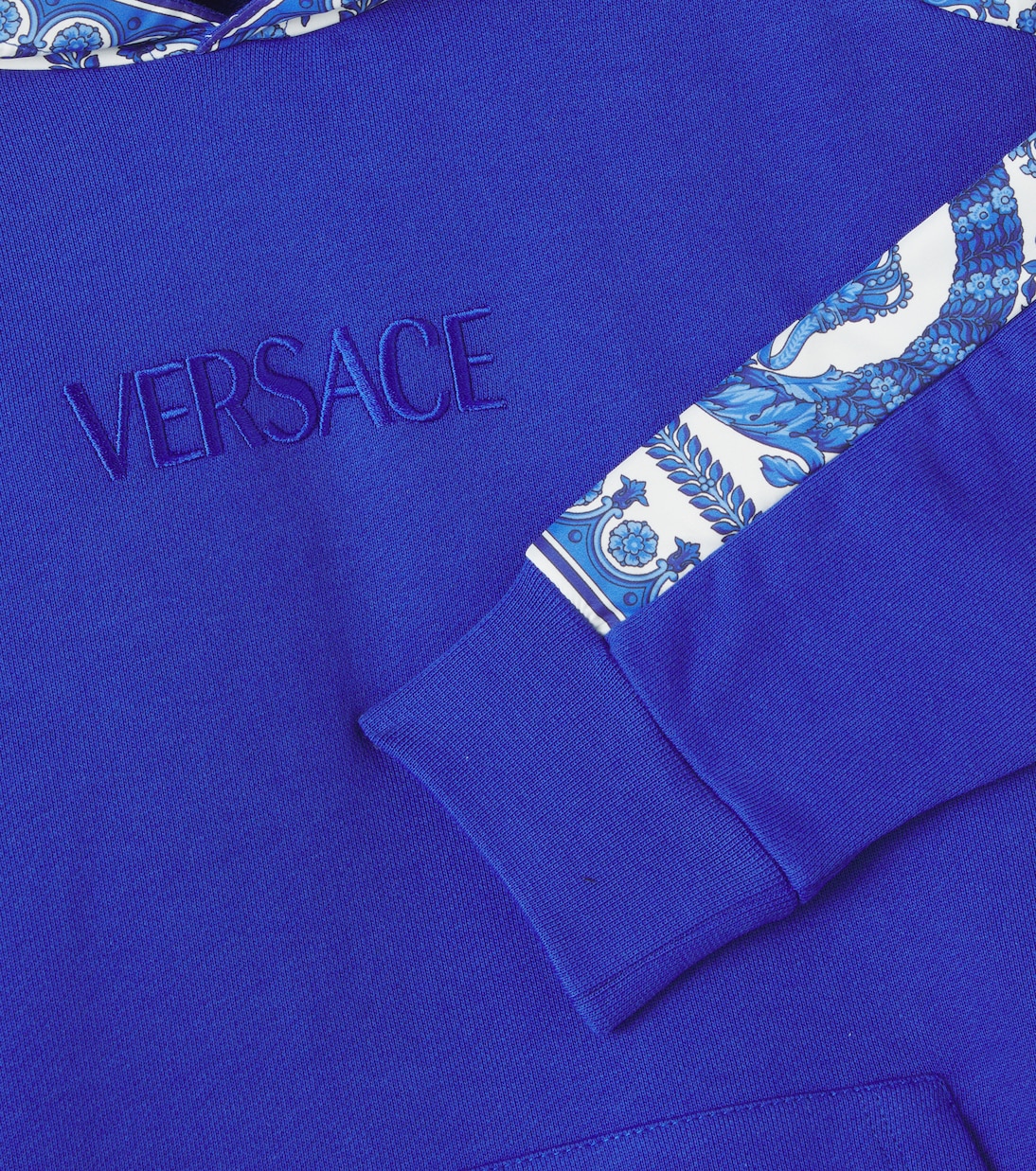 Barocco cotton hoodie | Versace Kids